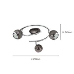 Eglo Bimeda LED 3-Light Ceiling Spotlight Chrome 8W 250lm