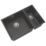 ETAL Comite 1.5 Bowl Composite Kitchen Sink Matt Black Left-Handed 670mm x 440mm