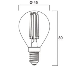 Sylvania ToLEDo Retro V5 ST 840 SL E14 Mini Globe LED Light Bulb  470lm 4.5W