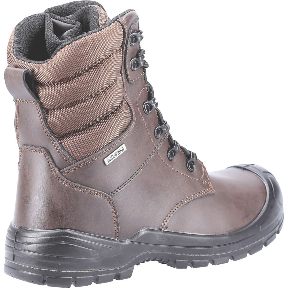 Amblers 240 Size 9 Brown Waterproof Steel Toe Cap Safety Boots