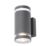 Zink Lens Outdoor Up and Down Wall Light With Photocell Anthracite