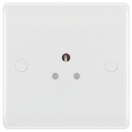 British General 800 Series 2A 1-Gang Unswitched Round Pin Socket White