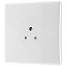British General 800 Series 2A 1-Gang Unswitched Round Pin Socket White with White Inserts