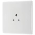 British General 800 Series 2A 1-Gang Unswitched Round Pin Socket White
