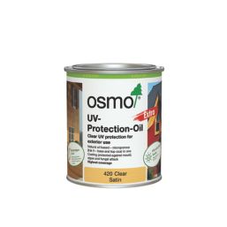 Osmo 0.75Ltr Clear Satin Solvent-Based Exterior Wood Finishing Oil