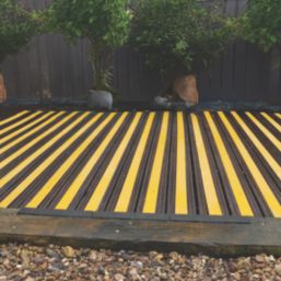 COBA COBAGRiP Yellow GRP Slip Resistant Decking Strip 2400mm x 50mm x 3mm 3 Pack