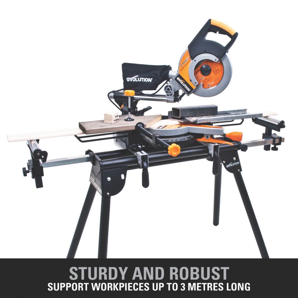 Evolution 800B Mitre Saw Stand with Extension Arms Screwfix