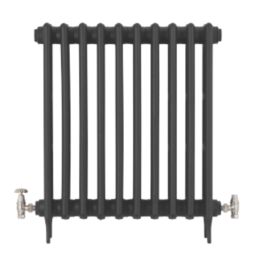 Arroll UK-10 15mm x 1/2" Brushed Nickel Angled & L/S Traditional Manual Radiator Valve & Lockshield