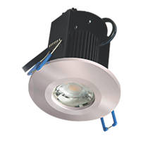 Robus Triumph Activate Fixed  Fire Rated LED Downlight Brushed Chrome 8W 730lm