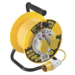 Masterplug LVCT2516/2-XD 16A 2-Gang 25m  Cable Reel With Locking Brake 110V