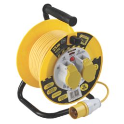 Masterplug LVCT2516/2-XD 16A 2-Gang 25m  Cable Reel With Locking Brake 110V