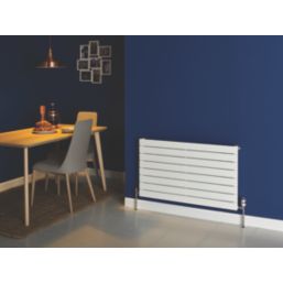 Terrier Decorative 15mm x 1/2" White/Chrome Angled & L/S Modern Thermostatic Radiator Valve & Lockshield
