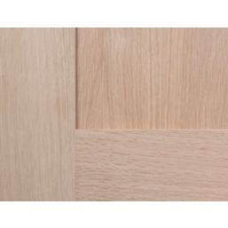 Unfinished Oak Wooden 4-Panel Shaker Internal Door 1981mm x 686mm