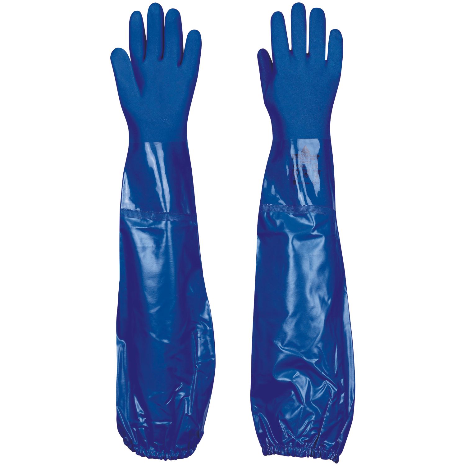 Delta Plus VE766 Chemical Gauntlet Blue Large (489FH)