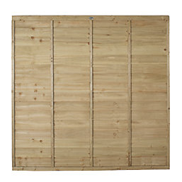 Forest TP Super Lap  Garden Fencing Panel Natural Timber 6' x 5' 6" Pack of 4