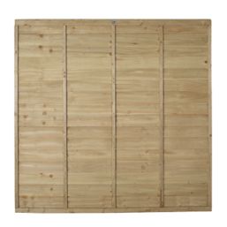 Forest TP Super Lap  Garden Fencing Panel Natural Timber 6' x 5' 6" Pack of 4