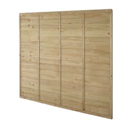 Forest TP Super Lap  Garden Fencing Panel Natural Timber 6' x 5' 6" Pack of 4