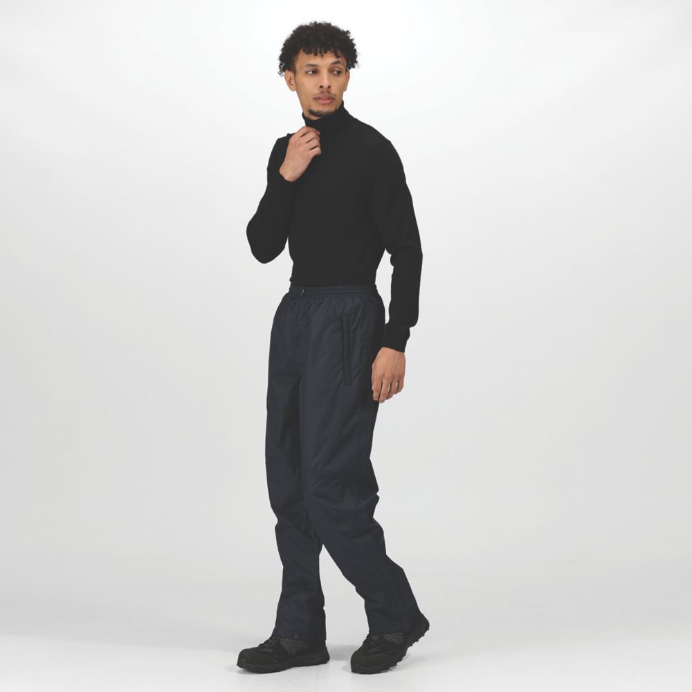Regatta Linton Waterproof Work Trousers Navy Small 31