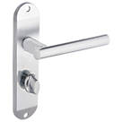 Smith & Locke Asker Fire Rated WC Lever Door Handles Pair Satin Chrome