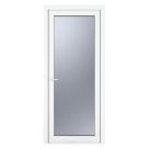Crystal  Fully Glazed 1-Obscure Light Right-Handed White uPVC Back Door 2090mm x 890mm