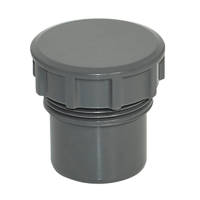 FloPlast Solvent Weld Access Plug Anthracite Grey 40mm 5 Pack