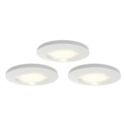 4lite IP65 FRD 3000K Fixed  Fire Rated LED Downlight White 8.5W 653lm 3 Pack