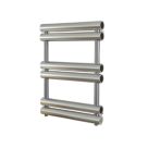 Time 705mm x 500mm 1496BTU Silver Flat Designer Towel Radiator