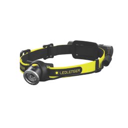 LEDlenser iH8R Rechargeable LED Head Torch Black/Yellow 600lm