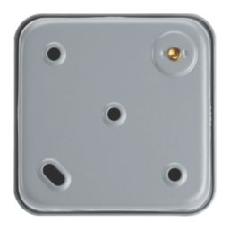 Contactum  13A Unswitched Metal Clad Fused Spur & Flex Outlet with Neon  with White Inserts