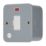 Contactum  13A Unswitched Metal Clad Fused Spur & Flex Outlet with Neon  with White Inserts