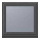 Crystal  Top Opening Obscure Double-Glazed Casement Anthracite on White uPVC Window  610mm x 610mm