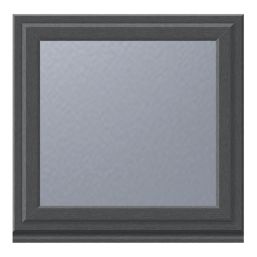 Crystal  Top Opening Obscure Double-Glazed Casement Anthracite on White uPVC Window  610mm x 610mm