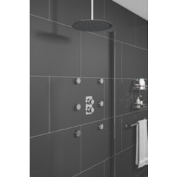 ETAL Pinto Concealed Dual Outlet Thermostatic Chrome Shower Valve With Diverter