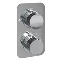ETAL Pinto Concealed Dual Outlet Thermostatic Chrome Shower Valve With Diverter