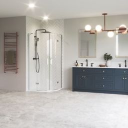 Aqualux Aquarius 6 Frameless Quadrant Shower Enclosure & Tray Non ...