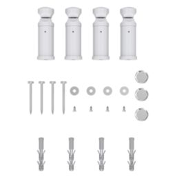 Flomasta 1200mm x 500mm 1024BTU White Flat Electric Towel Radiator