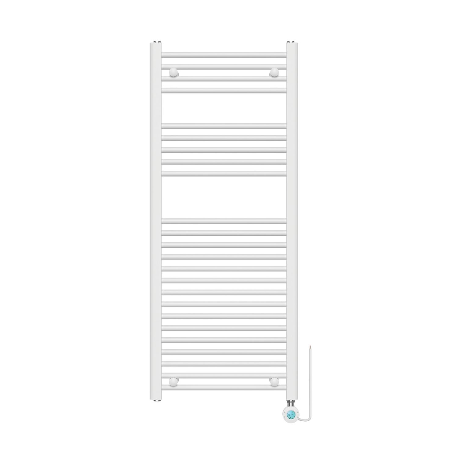 Flomasta 1200mm x 500mm 1024BTU White Flat Electric Towel Radiator (490HC)