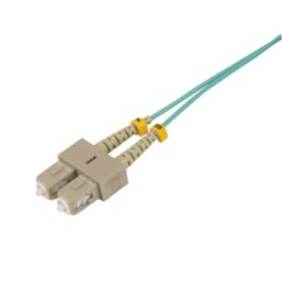 Labgear Duplex Multi Mode Green/Yellow SC- SC OM3 LSZH Fibre Optic Cable 1m