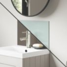 Splashwall Vanity Splashback Gloss Terra Grey/Seabreeze Green 250mm x 400mm x 4mm