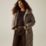 Regatta Eloria Womens Hooded Long Quilted Coat Mocha - 4S8 Size 18