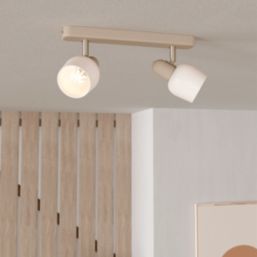 Eglo Corato 2-Light Ceiling Light Sandy/White