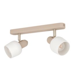 Eglo Corato 2-Light Ceiling Light Sandy/White