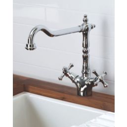 Bristan Colonial Easyfit Kitchen Sink Mixer Tap Chrome - Screwfix