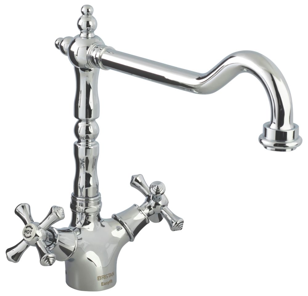 Bristan Colonial Easyfit Kitchen Sink Mixer Tap Chrome Screwfix