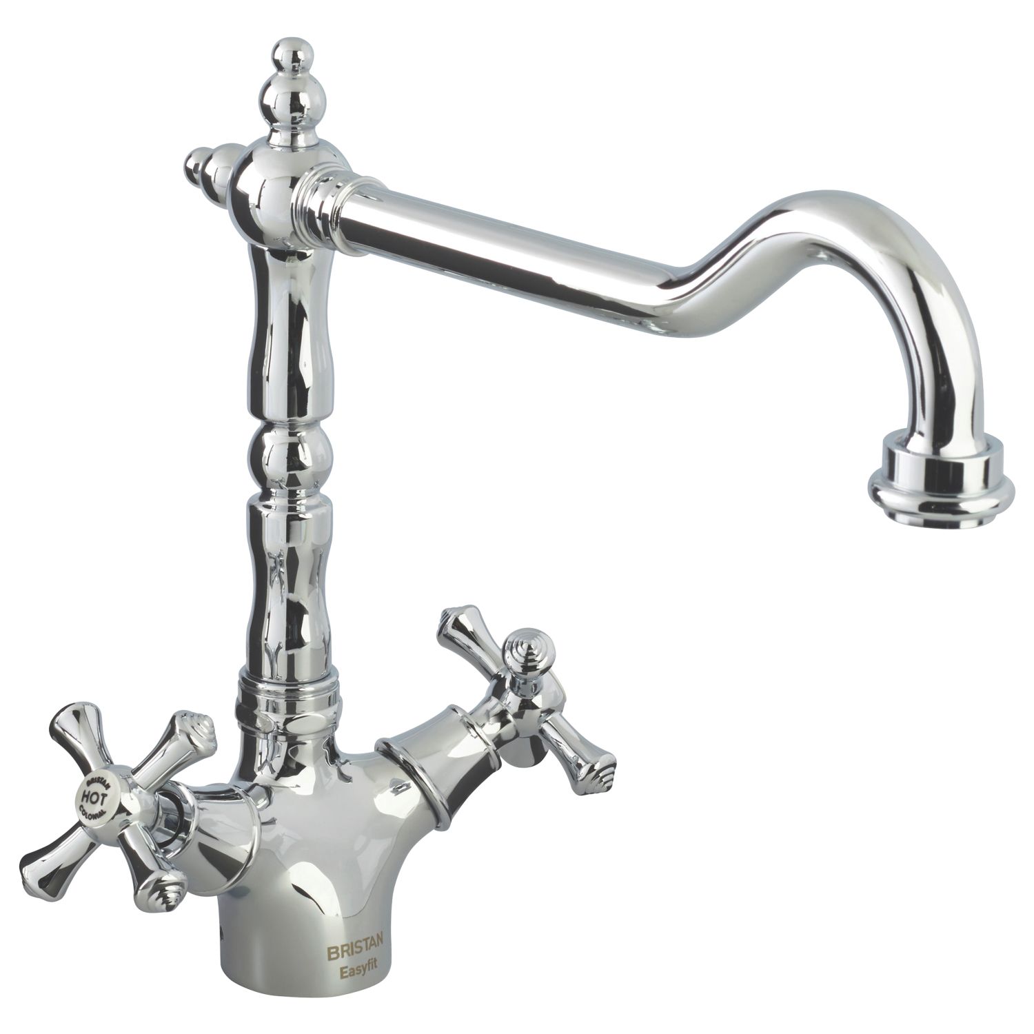 Bristan Colonial Easyfit Kitchen Sink Mixer Tap Chrome (490RH)