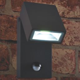 Saxby Morti Outdoor LED Wall Light With PIR Sensor Anthracite Grey 11W 950lm