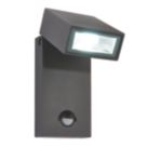 Saxby Morti Outdoor LED Wall Light With PIR Sensor Anthracite Grey 11W 950lm