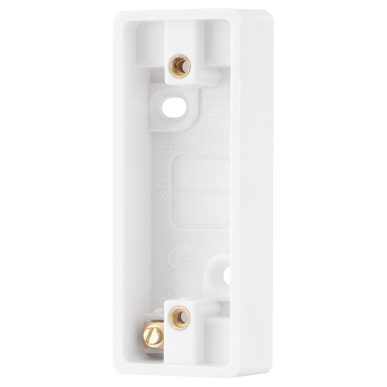 British General 1-Gang Surface Pattress Electrical Mounting Box 19mm (490XF)