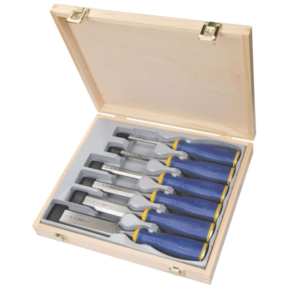 Irwin Marples Bevel Edge Wood Chisel Set 6 Pieces Wood 