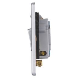 Presa Interruttore Singolo Schneider Electric Ultimate Low Profile 13A - Cromo Lucido Con Inserti Bianchi - GU3510WPC